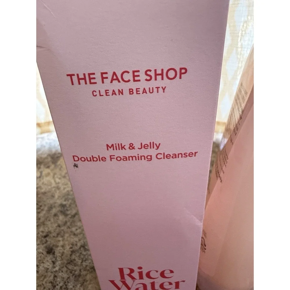THE FACE SHOP Rice Water Bright Milk & Jelly Double Foaming Cleanser 190ml 6.4oz